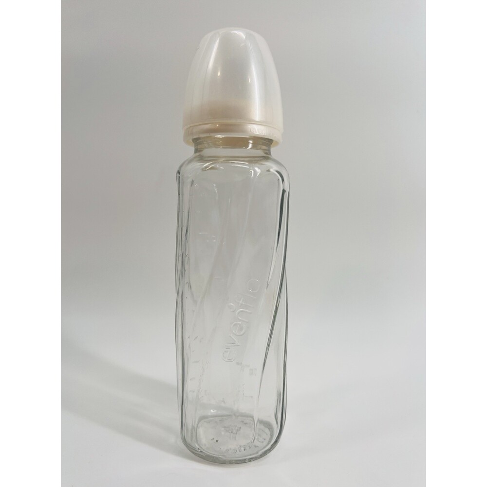 Vintage Evenflo Twisted Glass Baby Bottle – Nursery Decor 8oz + Cap Mexico VTG